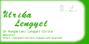 ulrika lengyel business card